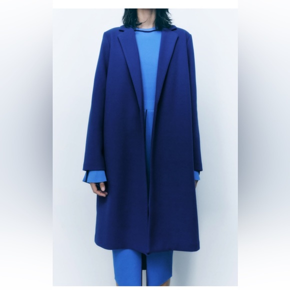 Zara Jackets & Coats Zara Royal Blue Coat Poshmark